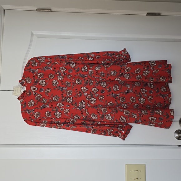 Ann Taylor LOFT Ruffle Trim Shirt Dress 6 - Picture 5 of 8